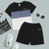 Kids SPRTY Toddler Boys Colorblock Letter Graphic Tee & Shorts - Image 4