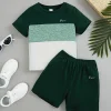 Kids SPRTY Toddler Boys Colorblock Letter Graphic Tee & Shorts