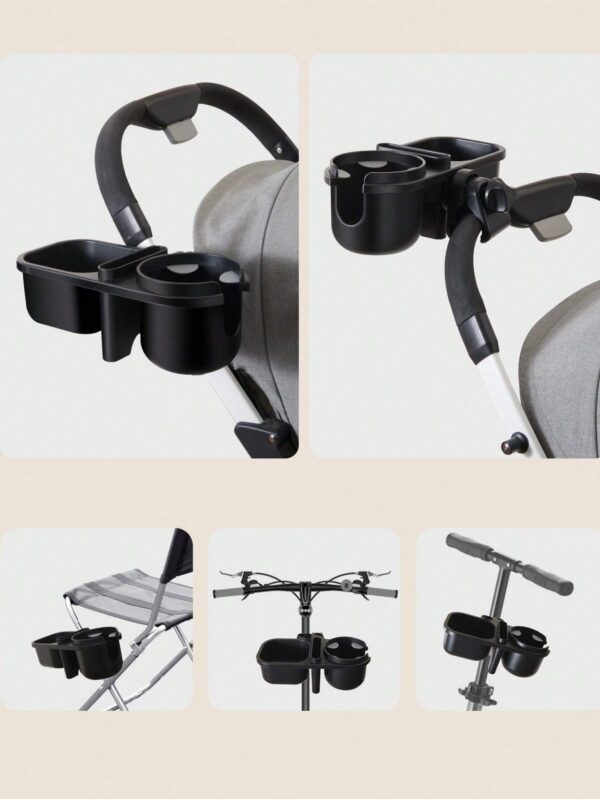 Multifunctional Baby Stroller Cup Holder With Phone Snack Holder - Image 3
