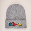 Kids' Embroidered Dinosaur Y2k Style Lightweight Breathable Knit Cap