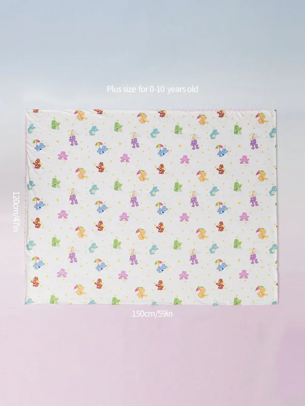 Care Bears Soft & Safe Plush Large Size Baby Blanket - Image 3