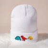 Kids' Embroidered Dinosaur Y2k Style Lightweight Breathable Knit Cap - Image 4