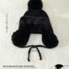 Unisex Kids' Black Knitted Winter Hat With Thickened Warm Fleece - Image 4