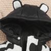 Baby Boy Cow Print 3D Ears Design Hooded Puffer Coat & Pants - Image 3