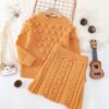 Kids EVRYDAY Young Girl Popcorn Knit Sweater & Knit Skirt