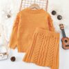 Kids EVRYDAY Young Girl Popcorn Knit Sweater & Knit Skirt - Image 2